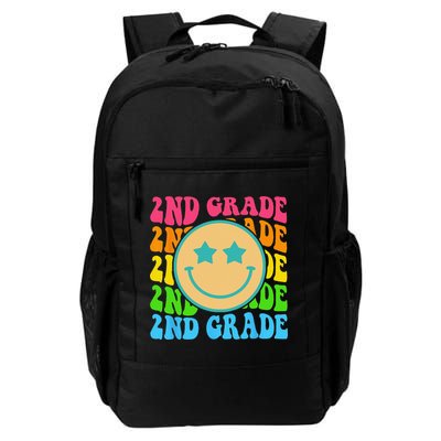 Groovy Second Grade Vibes Face Retro Teachers Back To School Backpack