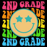 Groovy Second Grade Vibes Face Retro Teachers Back To School 7-Panel Snapback Hat