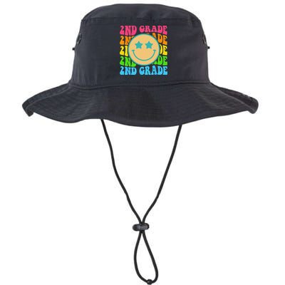 Groovy Second Grade Vibes Face Retro Teachers Back To School Bucket Hat