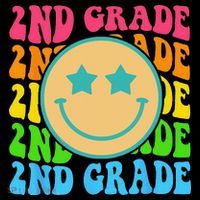 Groovy Second Grade Vibes Face Retro Teachers Back To School Magnet