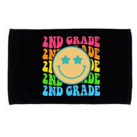 Groovy Second Grade Vibes Face Retro Teachers Back To School Microfiber Hand Towel