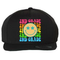 Groovy Second Grade Vibes Face Retro Teachers Back To School Wool Snapback Cap