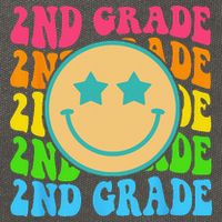 Groovy Second Grade Vibes Face Retro Teachers Back To School Cotton Canvas Backpack
