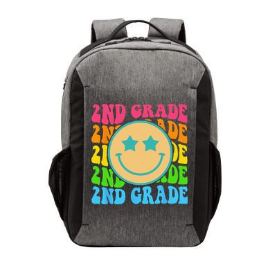 Groovy Second Grade Vibes Face Retro Teachers Back To School Vector Backpack