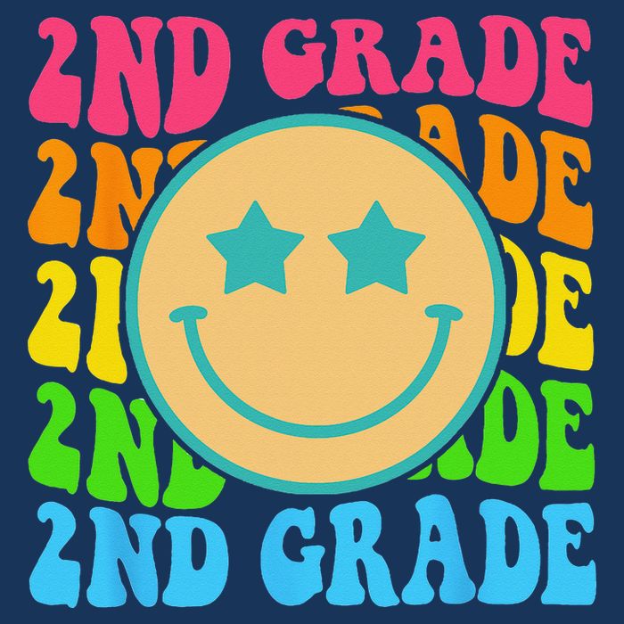 Groovy Second Grade Vibes Face Retro Teachers Back To School Infant Baby Jersey Bodysuit