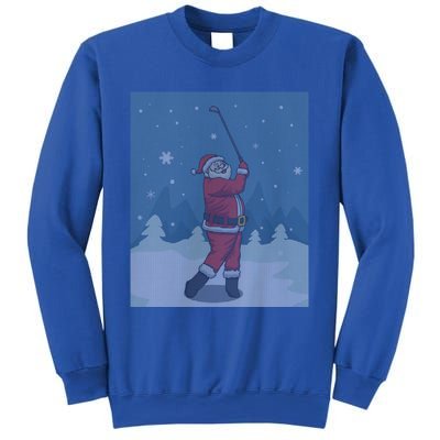 Golfing Santa Golfer Golf Funny Christmas Ugly Christmas Gift Sweatshirt