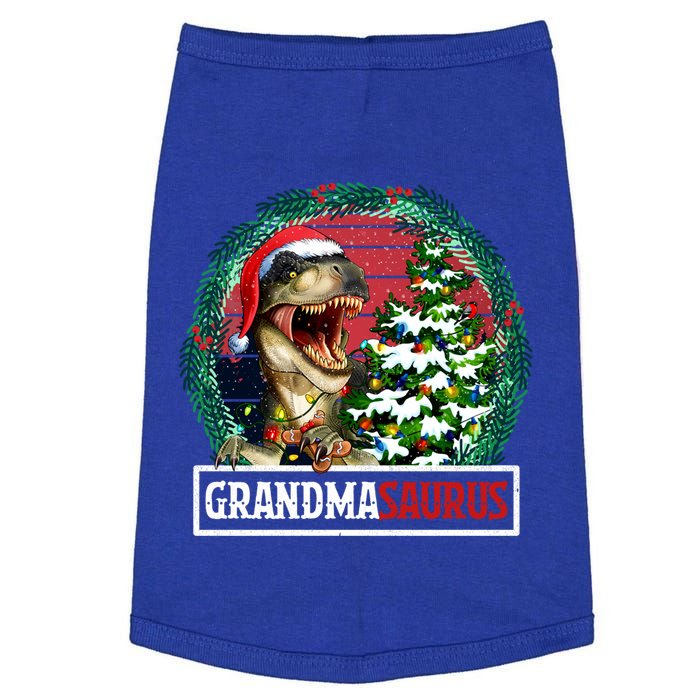 Grandmasaurus Santa Grandma Dinosaur Trex Xmas Tree Light Gift Doggie Tank