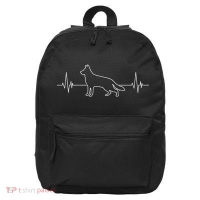 German Shepherd German Shepherd Heartbeat 16 in Basic Backpack