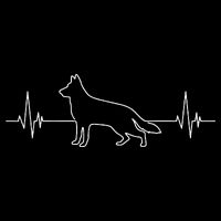 German Shepherd German Shepherd Heartbeat 16 in Basic Backpack