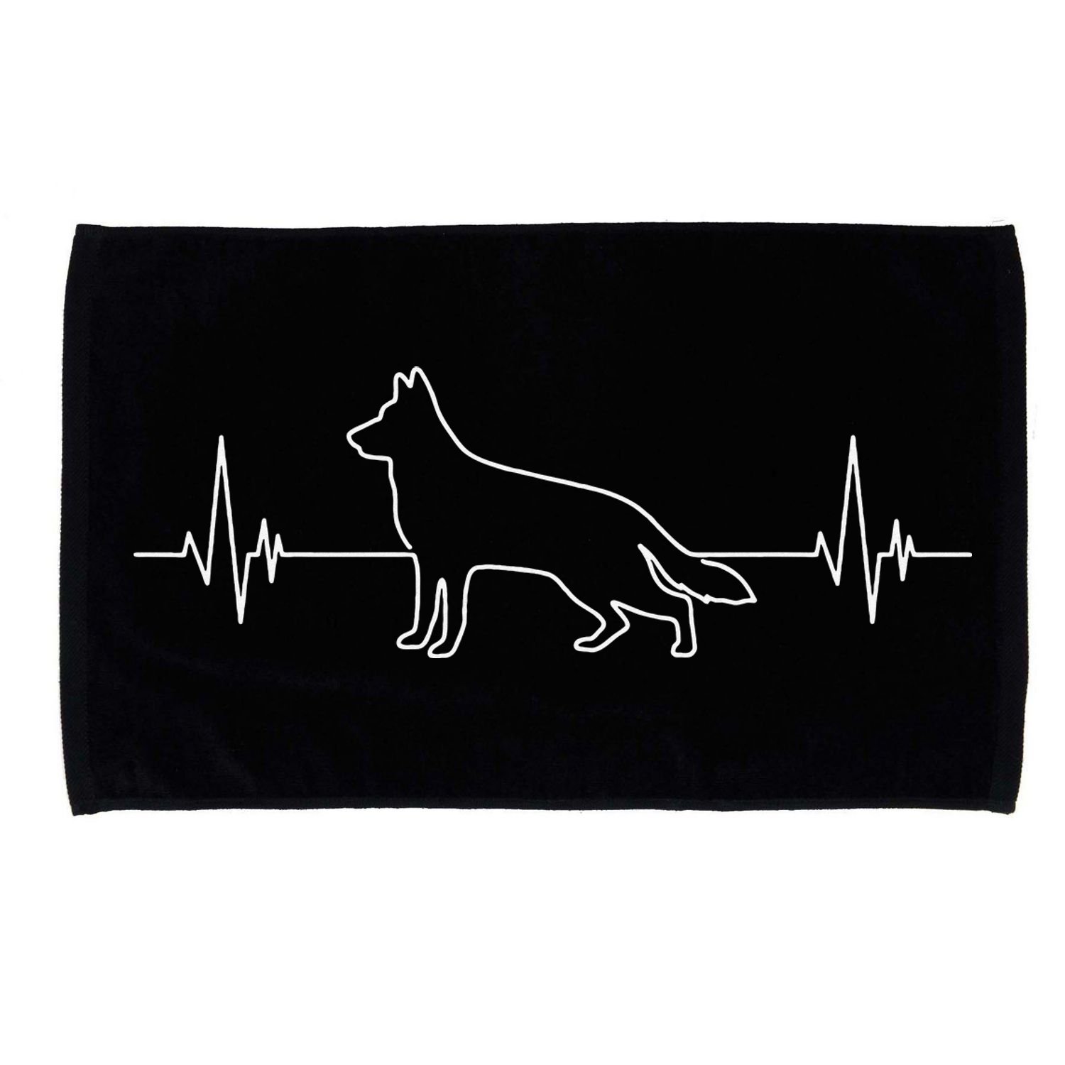 German Shepherd German Shepherd Heartbeat Microfiber Hand Towel