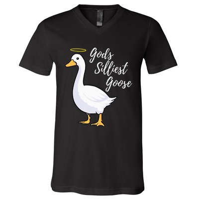 Gods Silliest Goose V-Neck T-Shirt