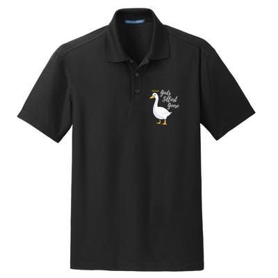 Gods Silliest Goose Dry Zone Grid Polo
