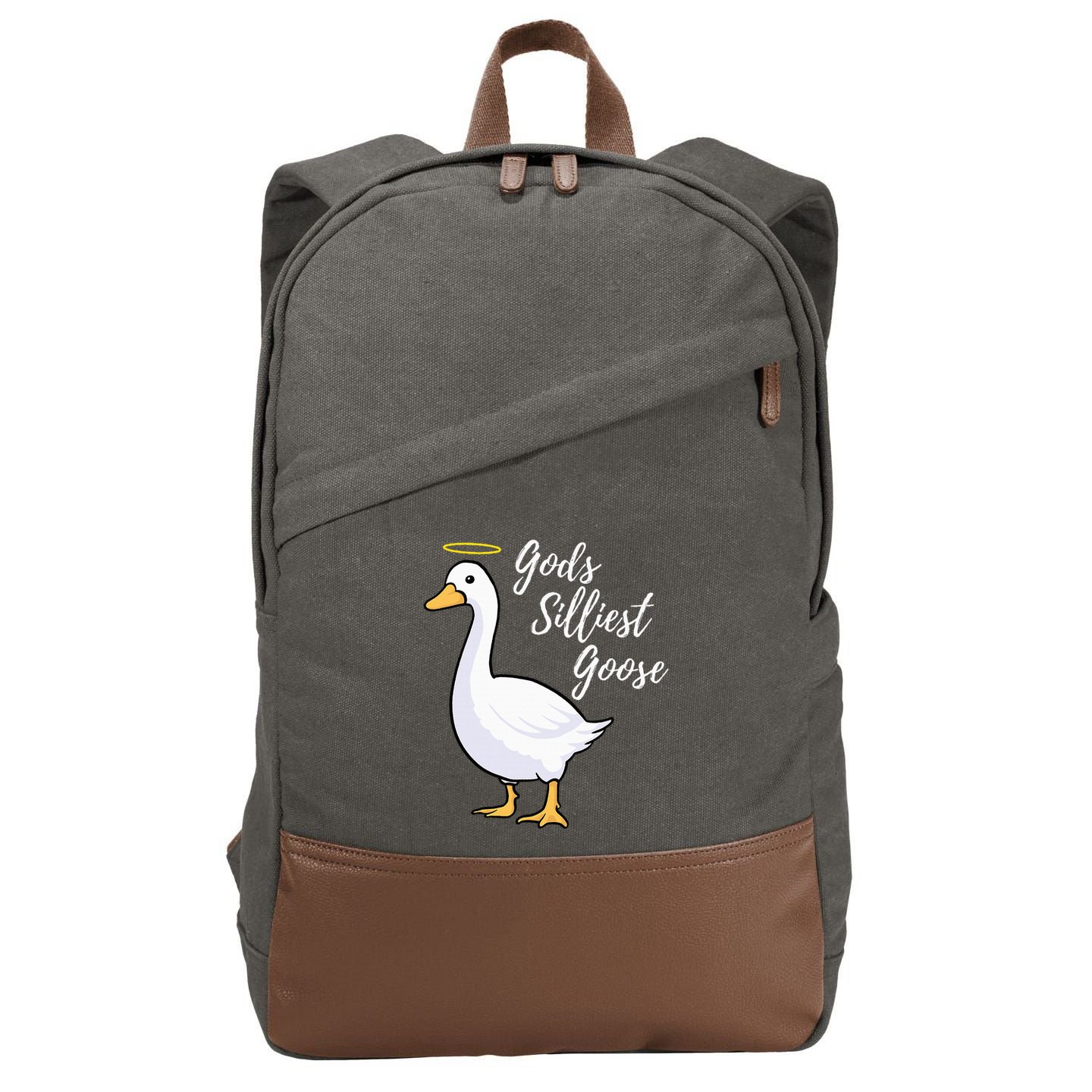 Gods Silliest Goose Cotton Canvas Backpack