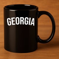 Georgia State 11oz C Handle Ceramic Mug