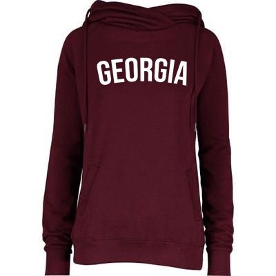 Georgia State Womens Funnel Neck Pullover Hood