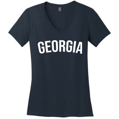 Georgia State Women's V-Neck T-Shirt