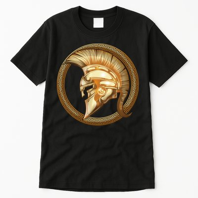 Golden Spartan Gladiator Warrior Helmet Tall T-Shirt