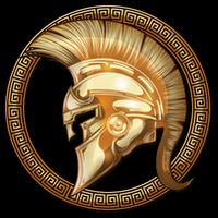 Golden Spartan Gladiator Warrior Helmet Drawstring Bag