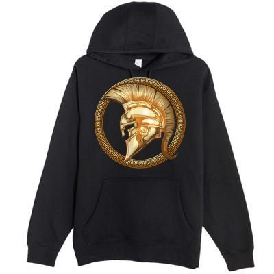 Golden Spartan Gladiator Warrior Helmet Premium Pullover Hoodie