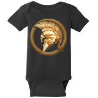 Golden Spartan Gladiator Warrior Helmet Baby Bodysuit