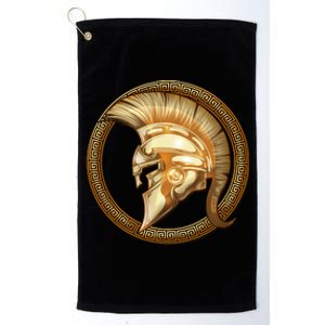 Golden Spartan Gladiator Warrior Helmet Platinum Collection Golf Towel