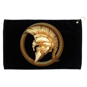 Golden Spartan Gladiator Warrior Helmet Grommeted Golf Towel