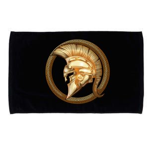 Golden Spartan Gladiator Warrior Helmet Microfiber Hand Towel