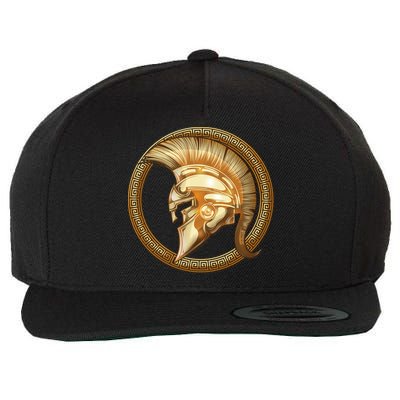 Golden Spartan Gladiator Warrior Helmet Wool Snapback Cap