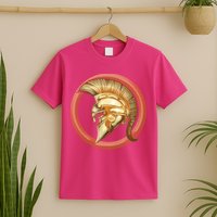 Golden Spartan Gladiator Warrior Helmet T-Shirt