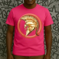 Golden Spartan Gladiator Warrior Helmet T-Shirt