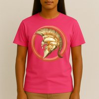 Golden Spartan Gladiator Warrior Helmet T-Shirt