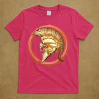 Golden Spartan Gladiator Warrior Helmet T-Shirt