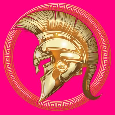 Golden Spartan Gladiator Warrior Helmet T-Shirt