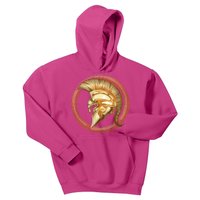 Golden Spartan Gladiator Warrior Helmet Kids Hoodie