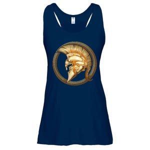 Golden Spartan Gladiator Warrior Helmet Ladies Essential Flowy Tank