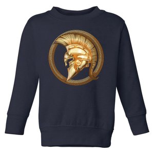 Golden Spartan Gladiator Warrior Helmet Toddler Sweatshirt