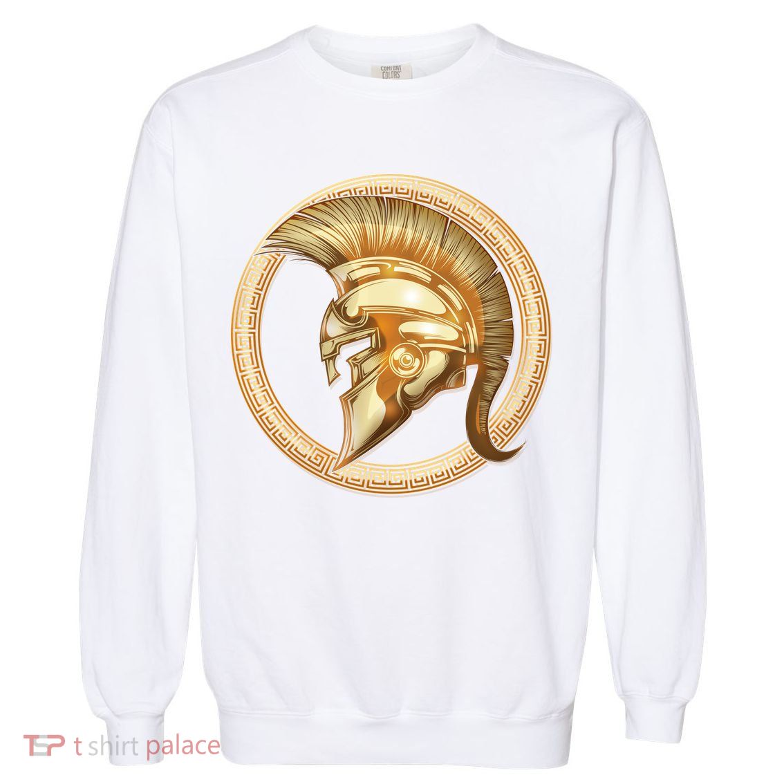 Golden Spartan Gladiator Warrior Helmet Garment-Dyed Sweatshirt