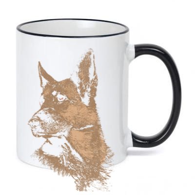 Ger Shepherd Gift 11oz Black Color Changing Mug