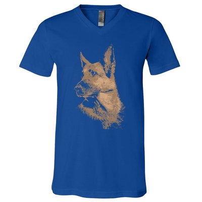 Ger Shepherd Gift V-Neck T-Shirt