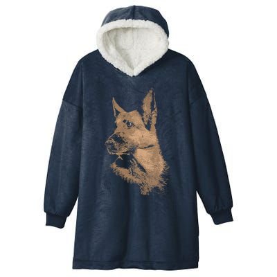 Ger Shepherd Gift Hooded Wearable Blanket