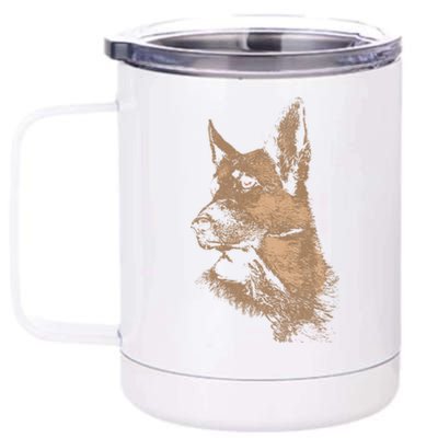 Ger Shepherd Gift 12 oz Stainless Steel Tumbler Cup