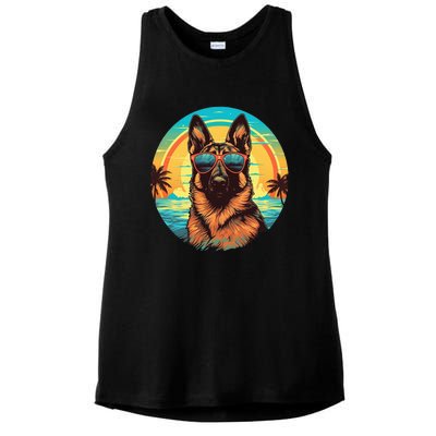 German Shepherd Ladies PosiCharge Tri-Blend Wicking Tank