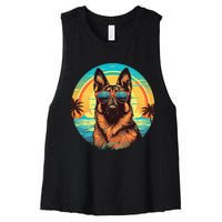 German Shepherd Women's Racerback Cropped Tank