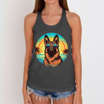 German Shepherd Women's Knotted Racerback Tank