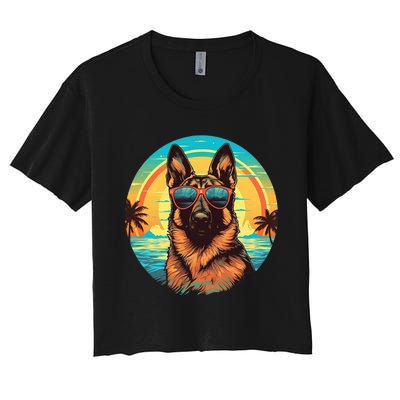 German Shepherd Women's Crop Top Tee