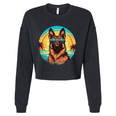 German Shepherd Cropped Pullover Crew