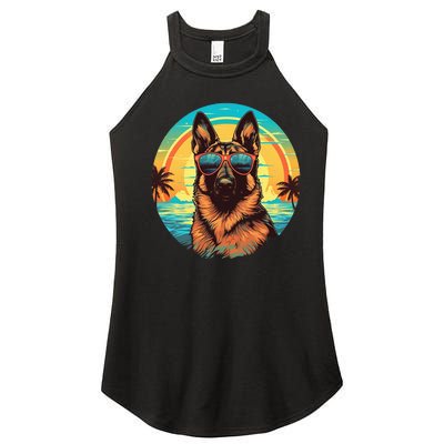 German Shepherd Women's Perfect Tri Rocker Tank