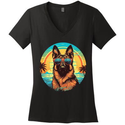 German Shepherd Women's V-Neck T-Shirt