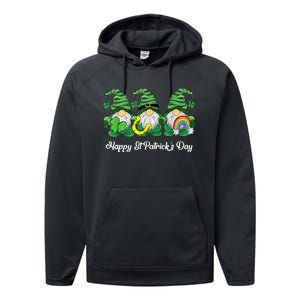 Green Sweater Gnome St. Patrick's Day Irish Gnome Performance Fleece Hoodie