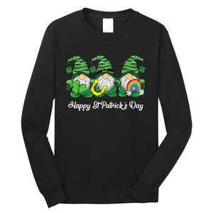 Green Sweater Gnome St. Patrick's Day Irish Gnome Long Sleeve Shirt